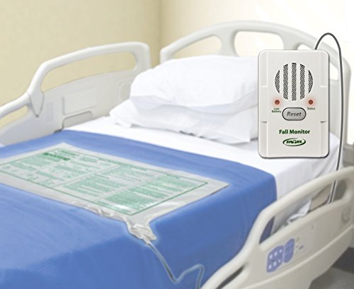 Smart Caregiver FallGuard Bed Exit Alert for Seniors Fall Prevention - Bed Alarm with 10"x30" Weight Sensing Bed Pad for Elderly - Automatically Alerts Caregiver When They Get Up