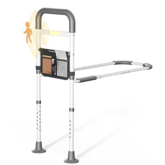Bed Rails: Side Assist Grab Bar Handrails with Motion Sensor LED