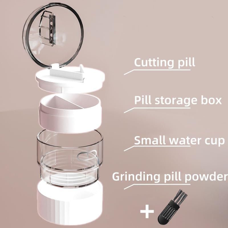 Premium Pill Crusher Cutter and Grinder for Fine Powder Perfect for Medicines Pets Easy to Use Smasher with Removable Cup Ideal for Pastillas Medicinas Efficient Moledor for Daily Medicine Management
