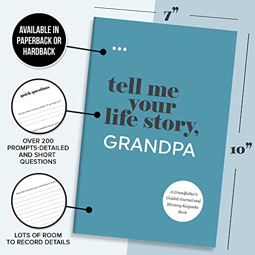 Tell Me Your Life Story, Grandpa: A Grandfather’s Guided Journal and Memory Keepsake