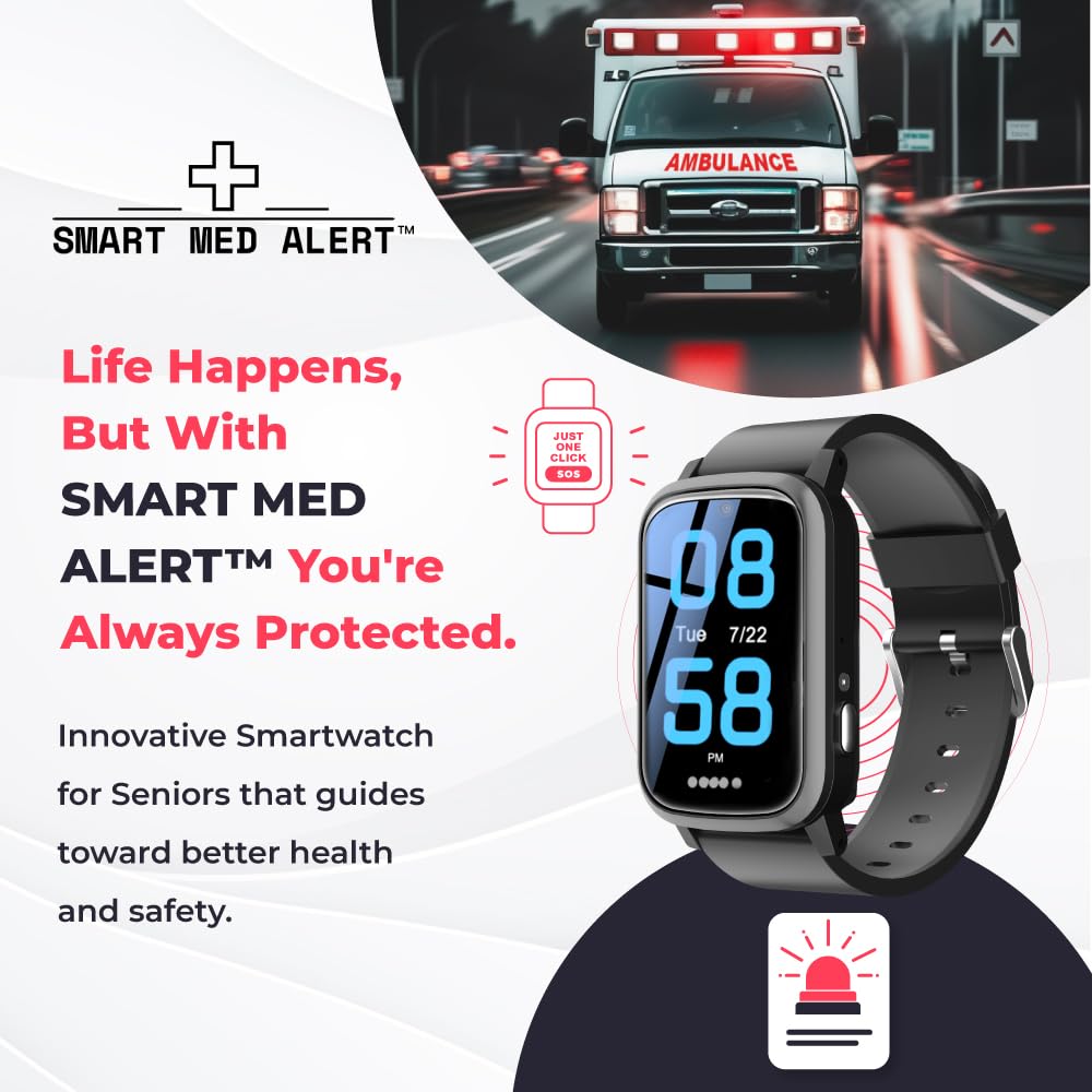 Senior Wearable Smartwatch, Cellular Medical Alert Device | Fall Detection