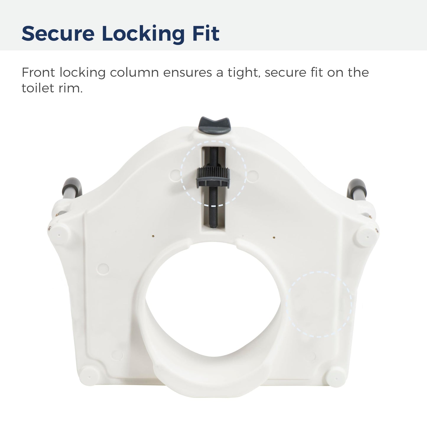2-in-1 Raised Toilet Seat with Removable Padded Arms