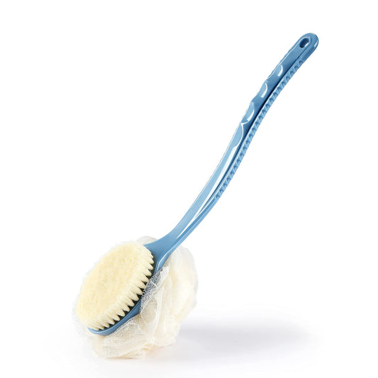 Shower Body Brush with Bristles and Loofah