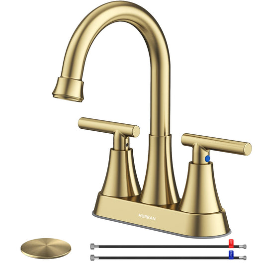 Brushed Gold Bathroom Sink Faucet
