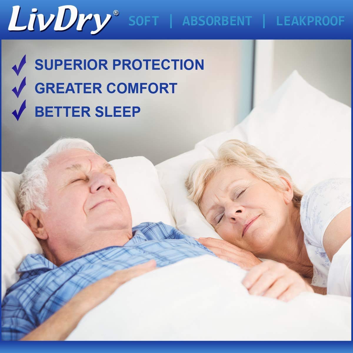 LivDry Adult Incontinence Underwear, Overnight Comfort Absorbency, Leak Protection (XXX-Large (40 Count))