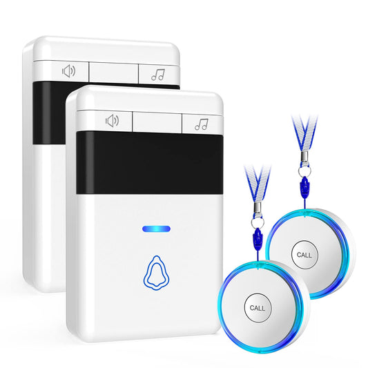 Caregiver Pager, Wireless Call Button for Elderly/Senior at Home