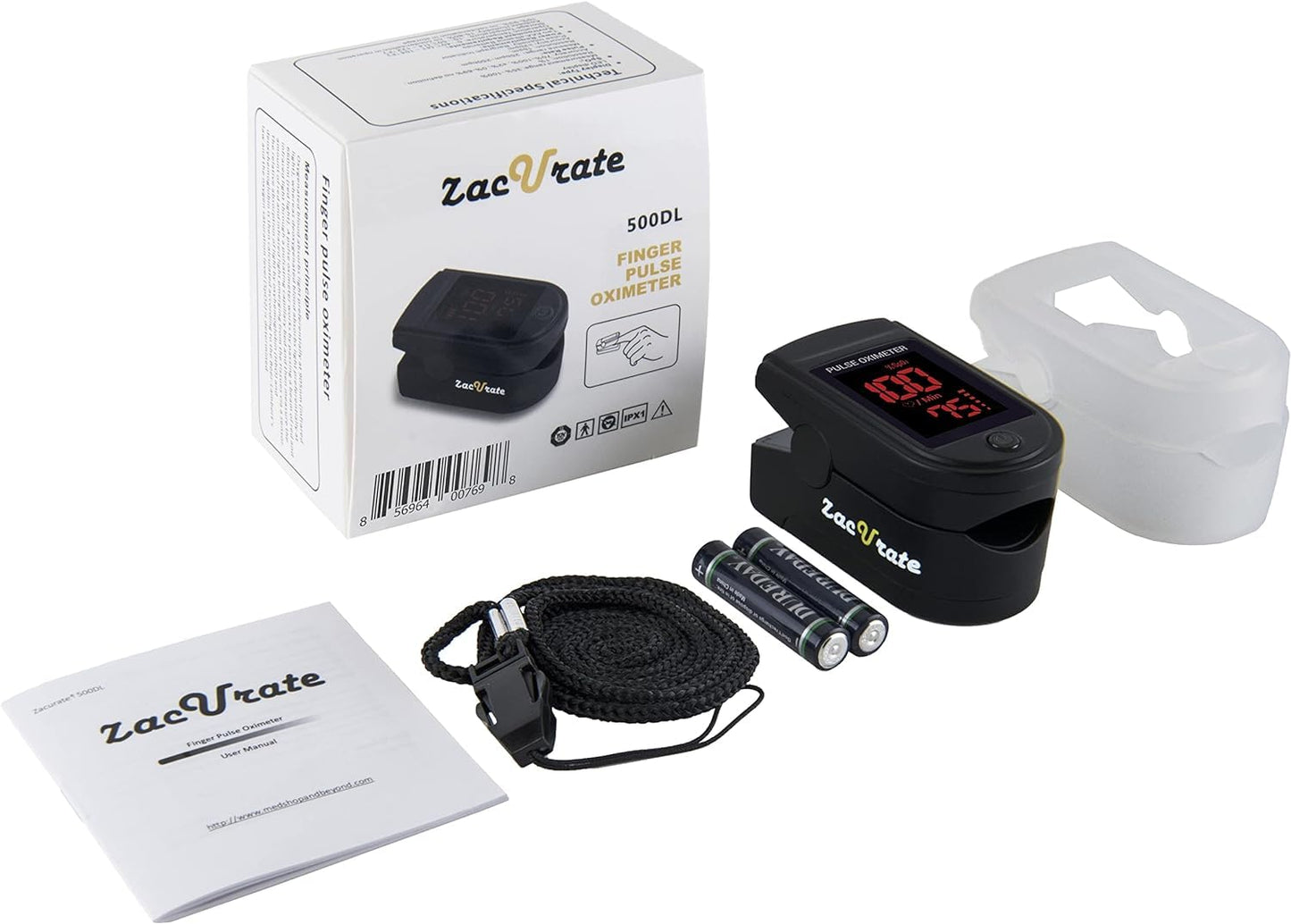 Fingertip Pulse Oximeter (Blood Oxygen Saturation Monitor)