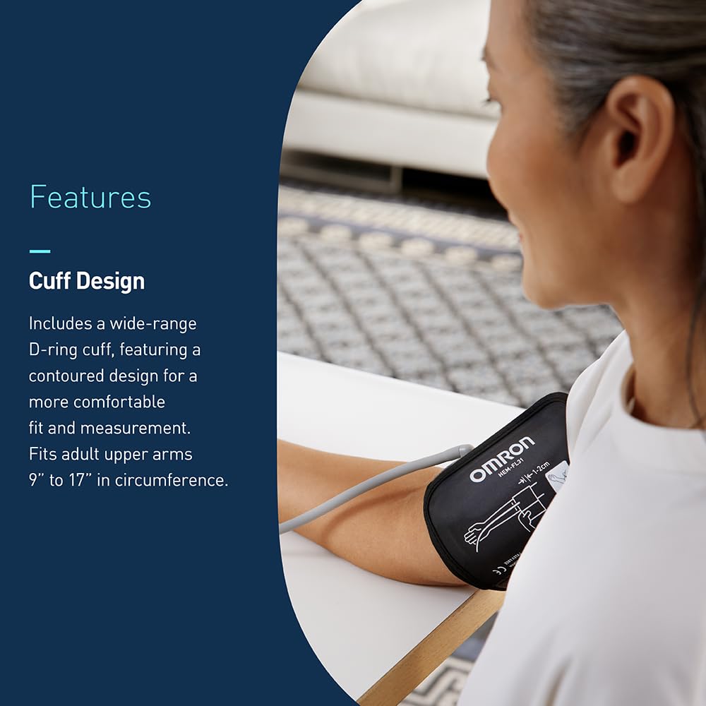 Upper Arm Blood Pressure Monitor - Clinically Validated Blood Pressure Cuff