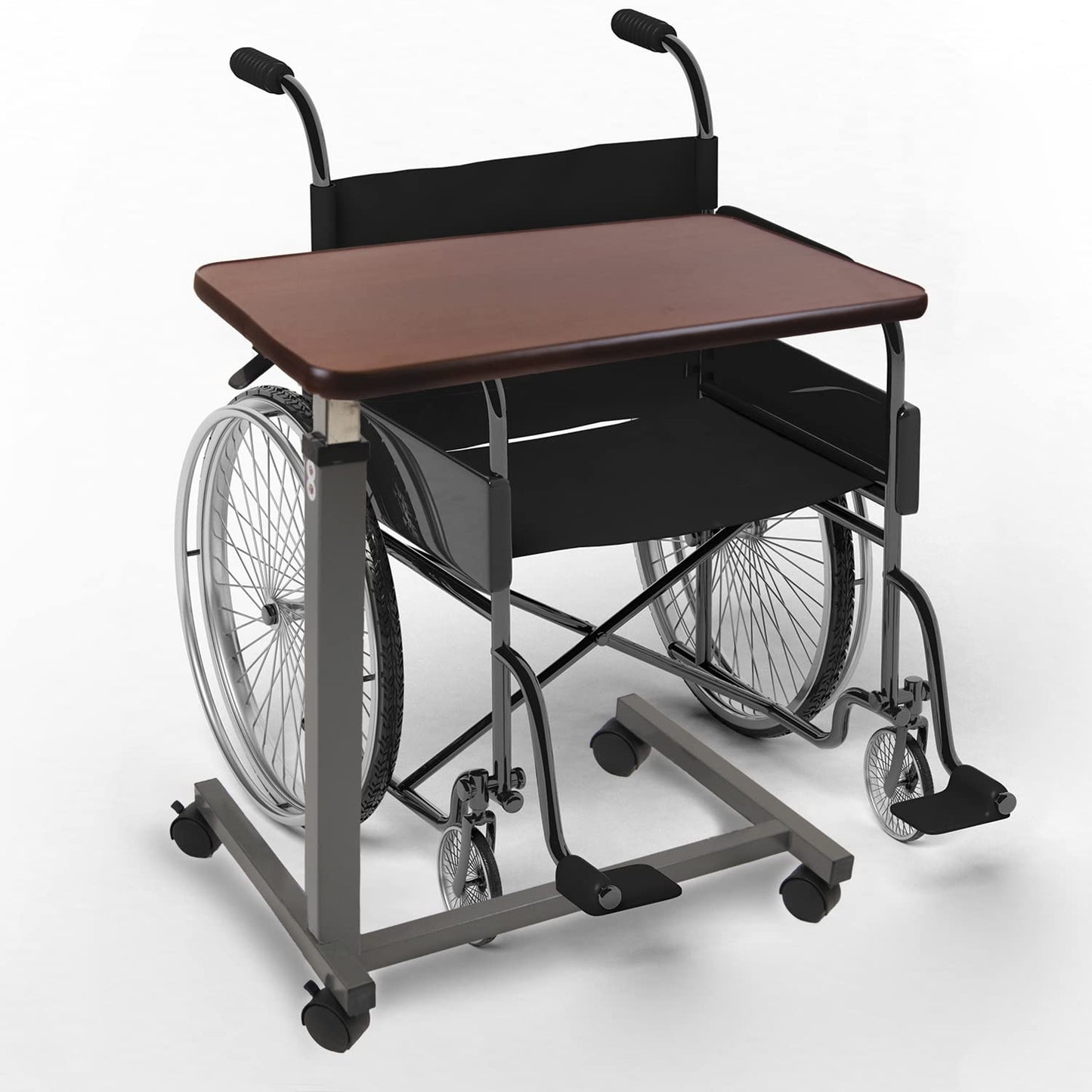 FSA/HSA Eligible, Vaunn Adjustable Overbed Bedside Table With Wheels (Hospital and Home Use)