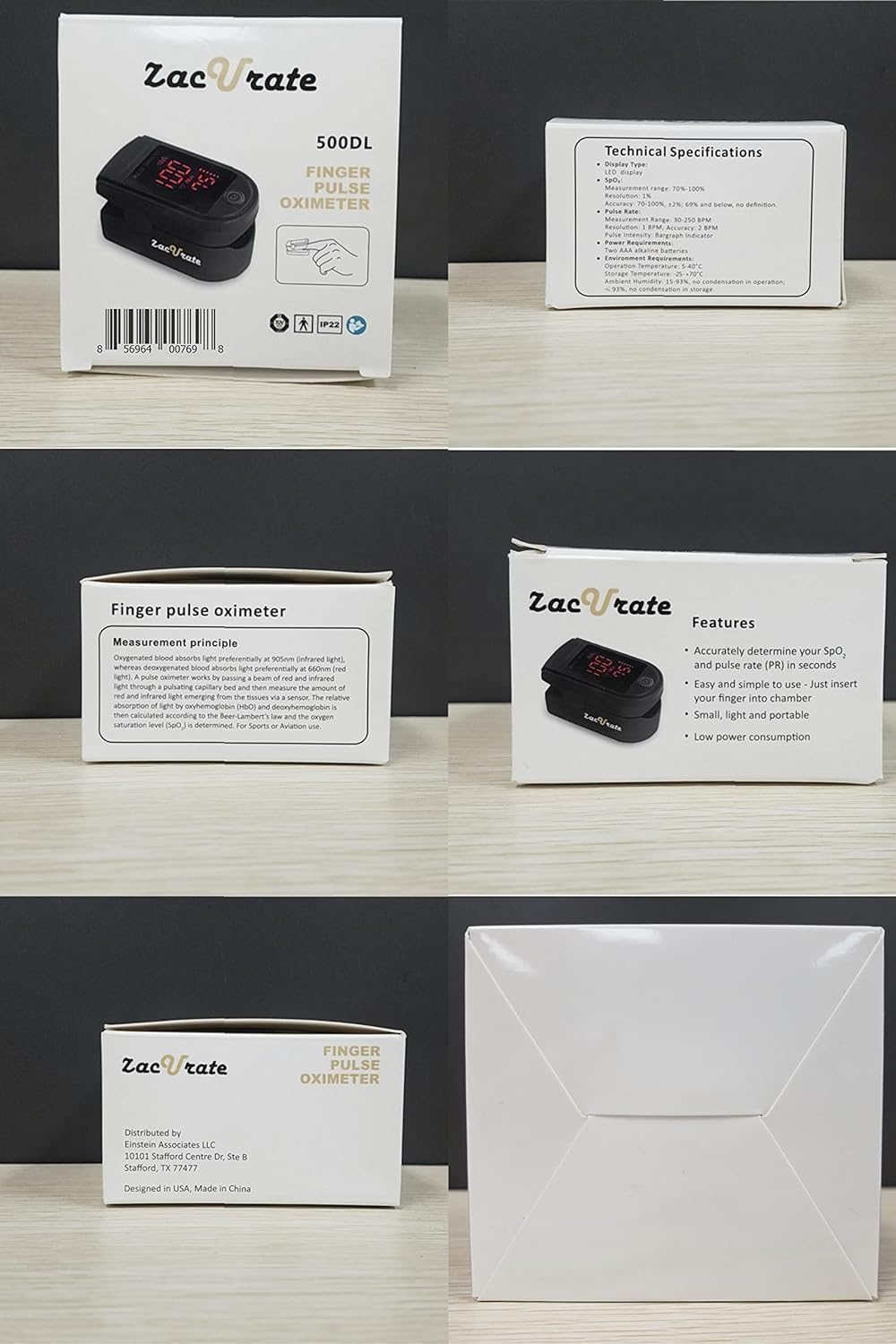 Fingertip Pulse Oximeter (Blood Oxygen Saturation Monitor)