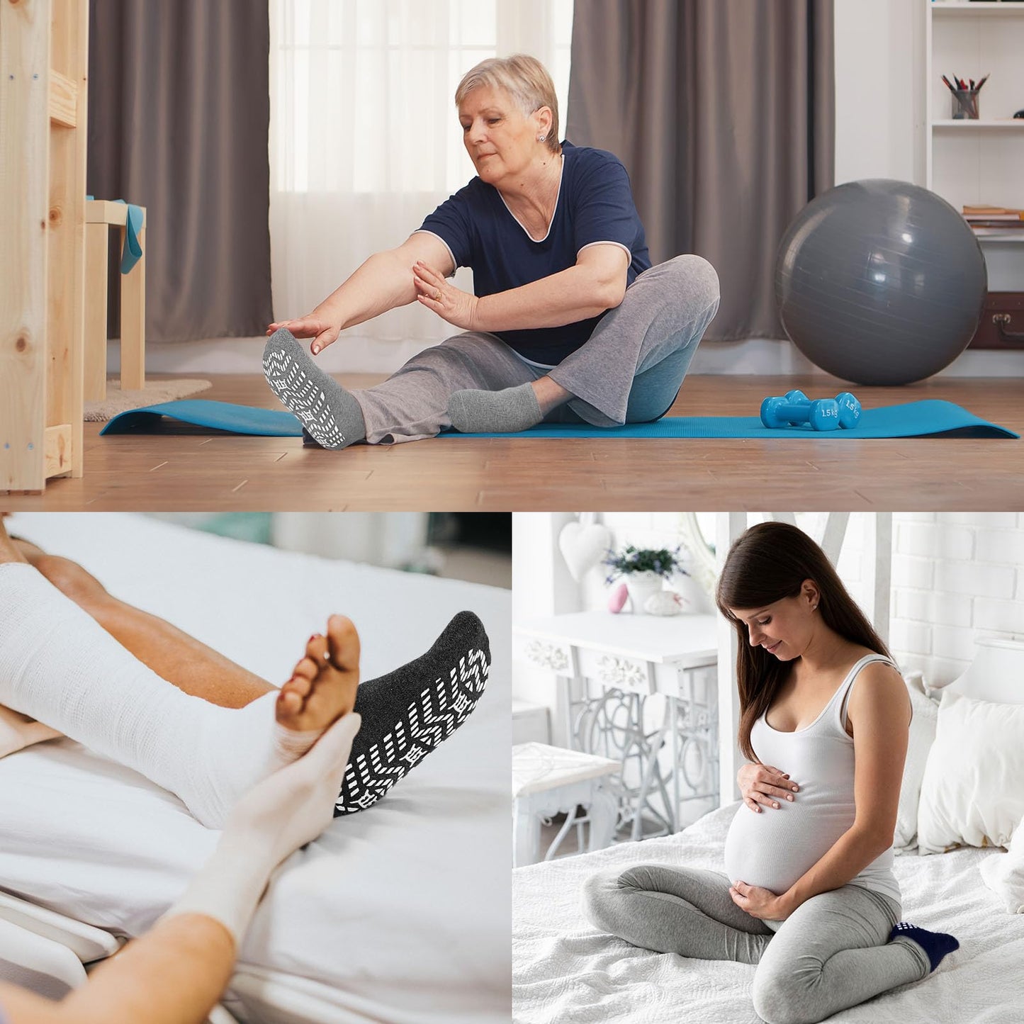 Non Slip Grip Socks for Men