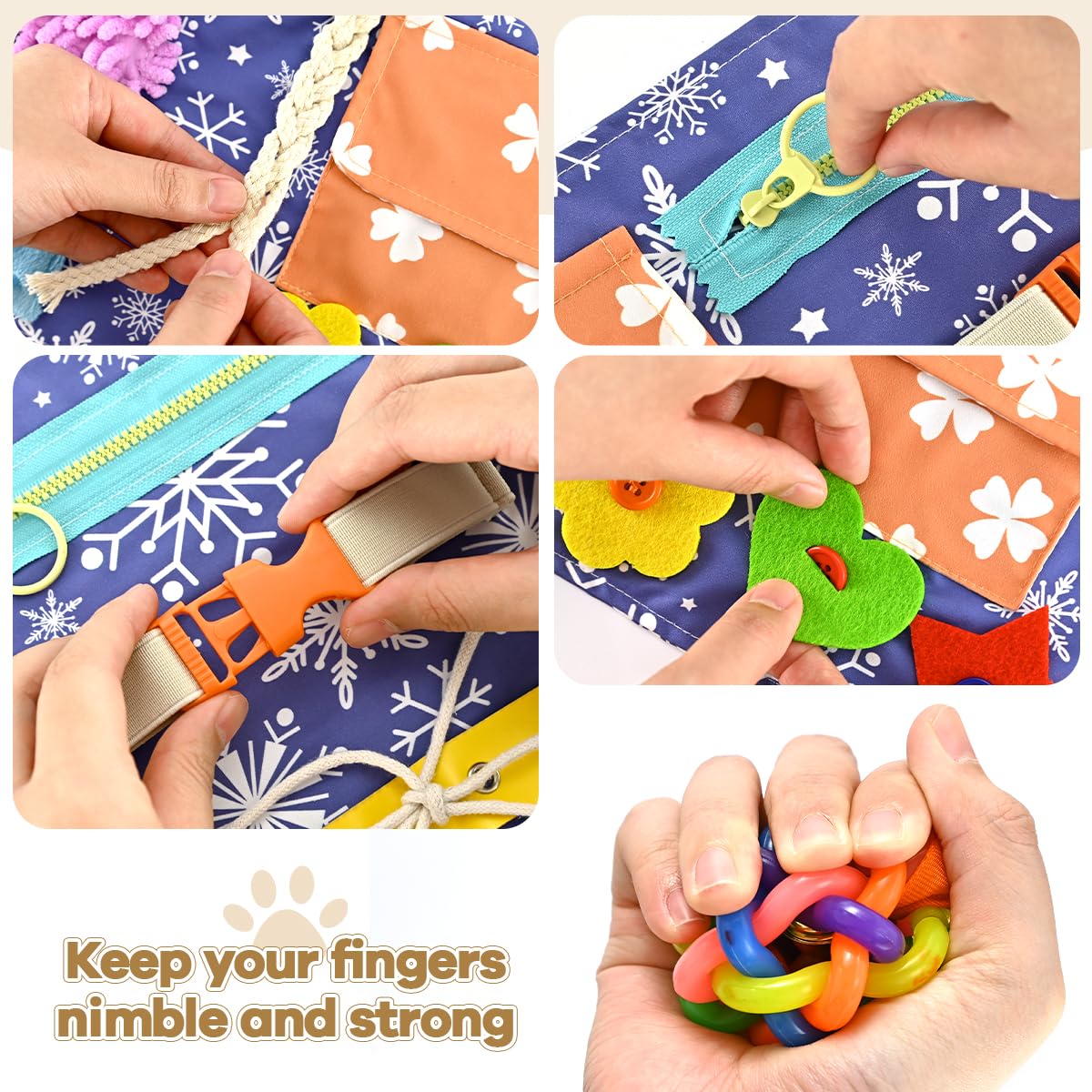 ALACCOM Fidget Blanket and Muff Dog for Adults with Dementia,Alzheimers Dementia Activities Products for Seniors and Elderly,Gift Game and Sensory Fidget Toys for Alzheimer’s or Dementia