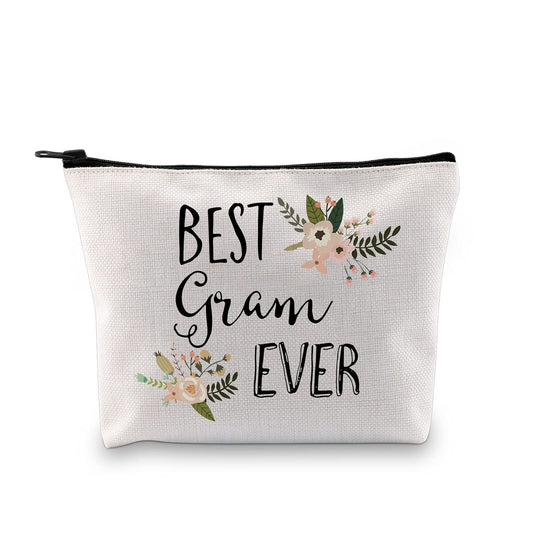 Best Gram Ever Gift Quote Makeup Zipper Pouch Bag