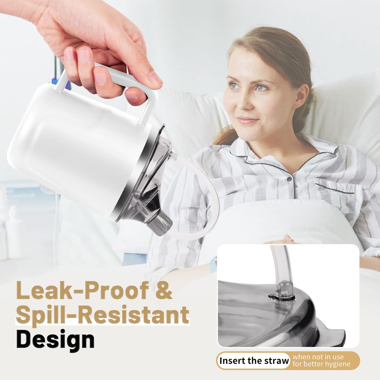 Adult, 14oz Spill Proof Cup, 3 in 1 Stainless Steel No Spill Feeding Cup