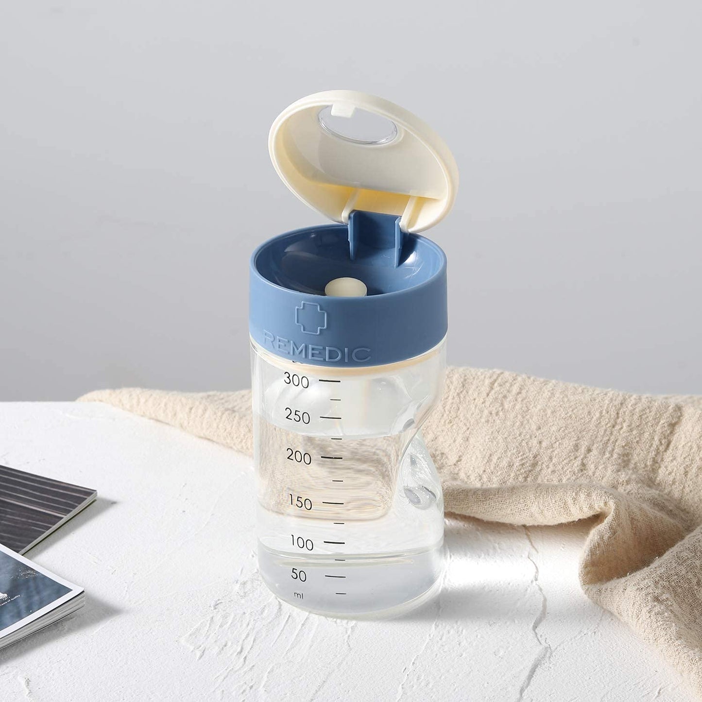 Medicine Cup with Pill Dispenser Lid (Easy-to-Use, Arthritis-Friendly)