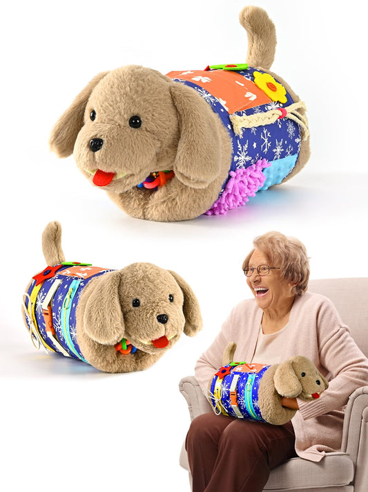 Fidget Blanket and Muff Dog for Adults with Dementia,Alzheimers