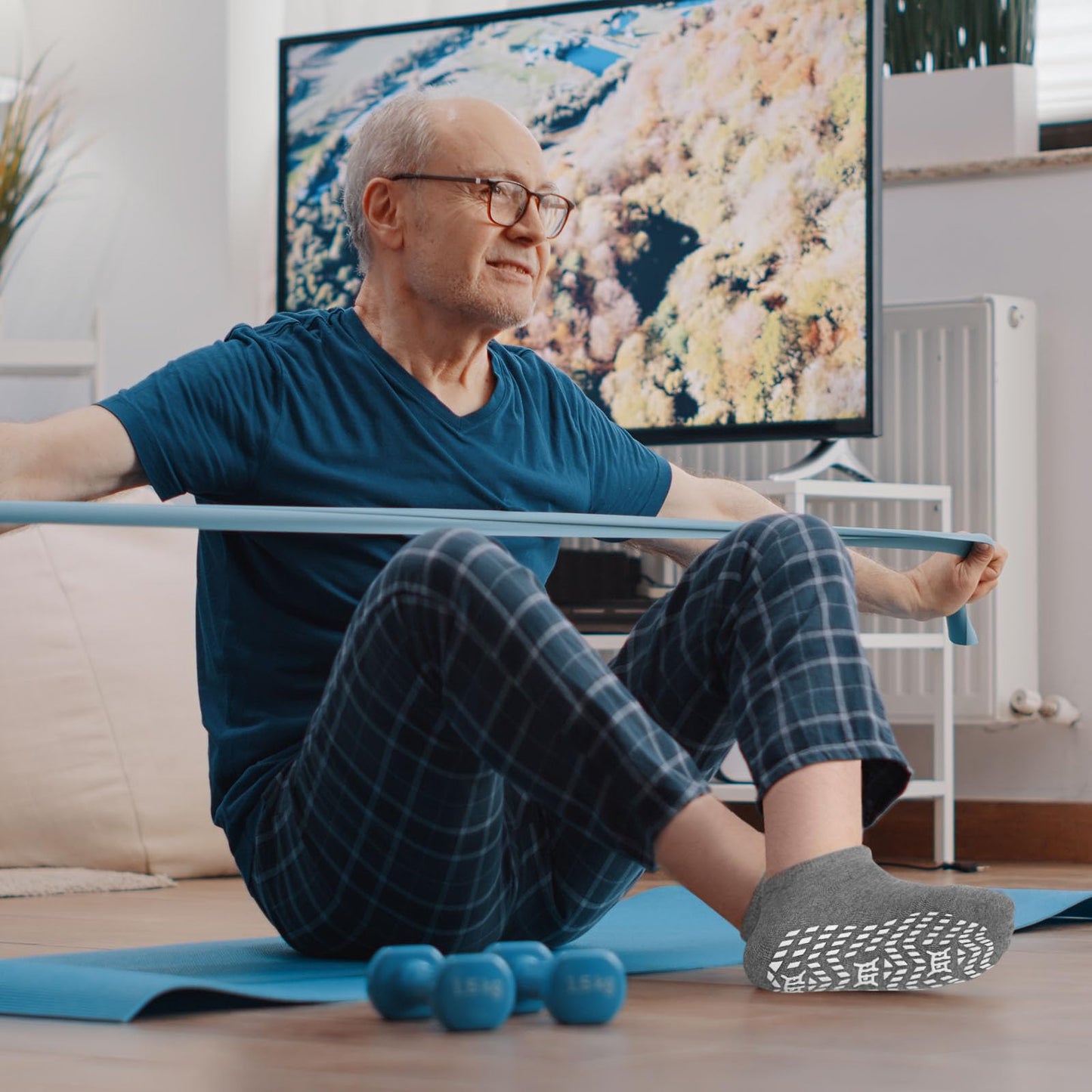 Non Slip Grip Socks for Men