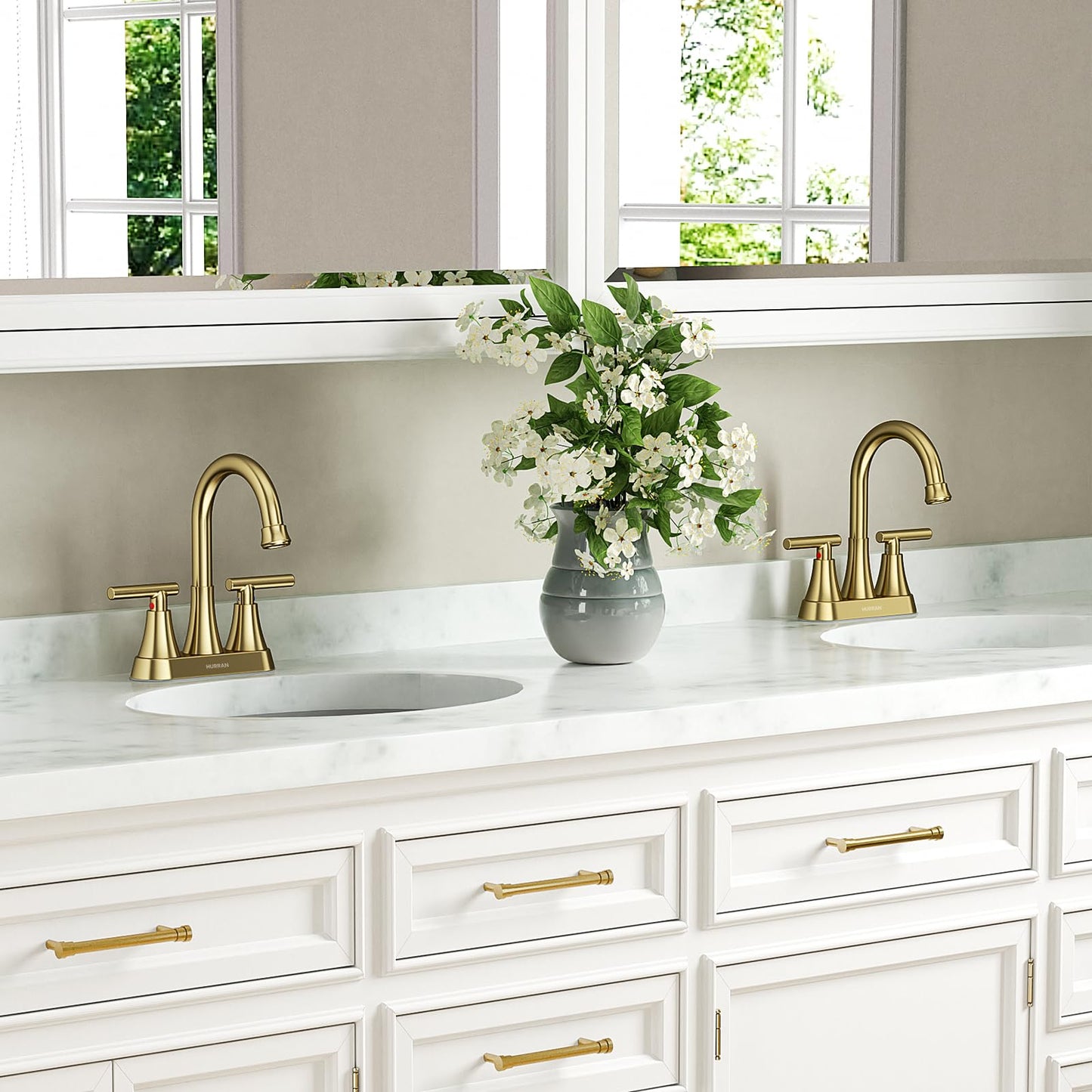 Brushed Gold Bathroom Sink Faucet