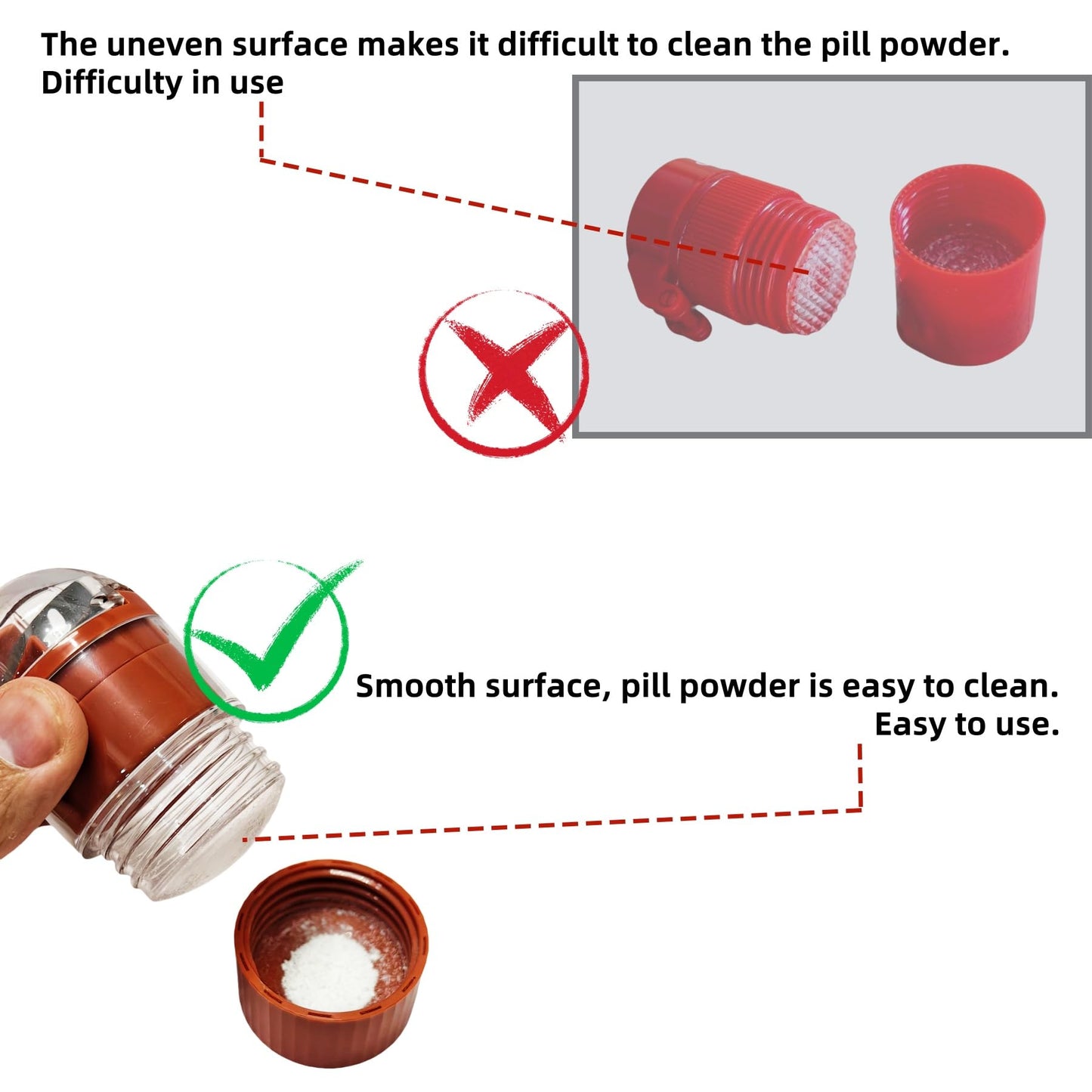 Premium Pill Crusher Cutter and Grinder for Fine Powder Perfect for Medicines Pets Easy to Use Smasher with Removable Cup Ideal for Pastillas Medicinas Efficient Moledor for Daily Medicine Management