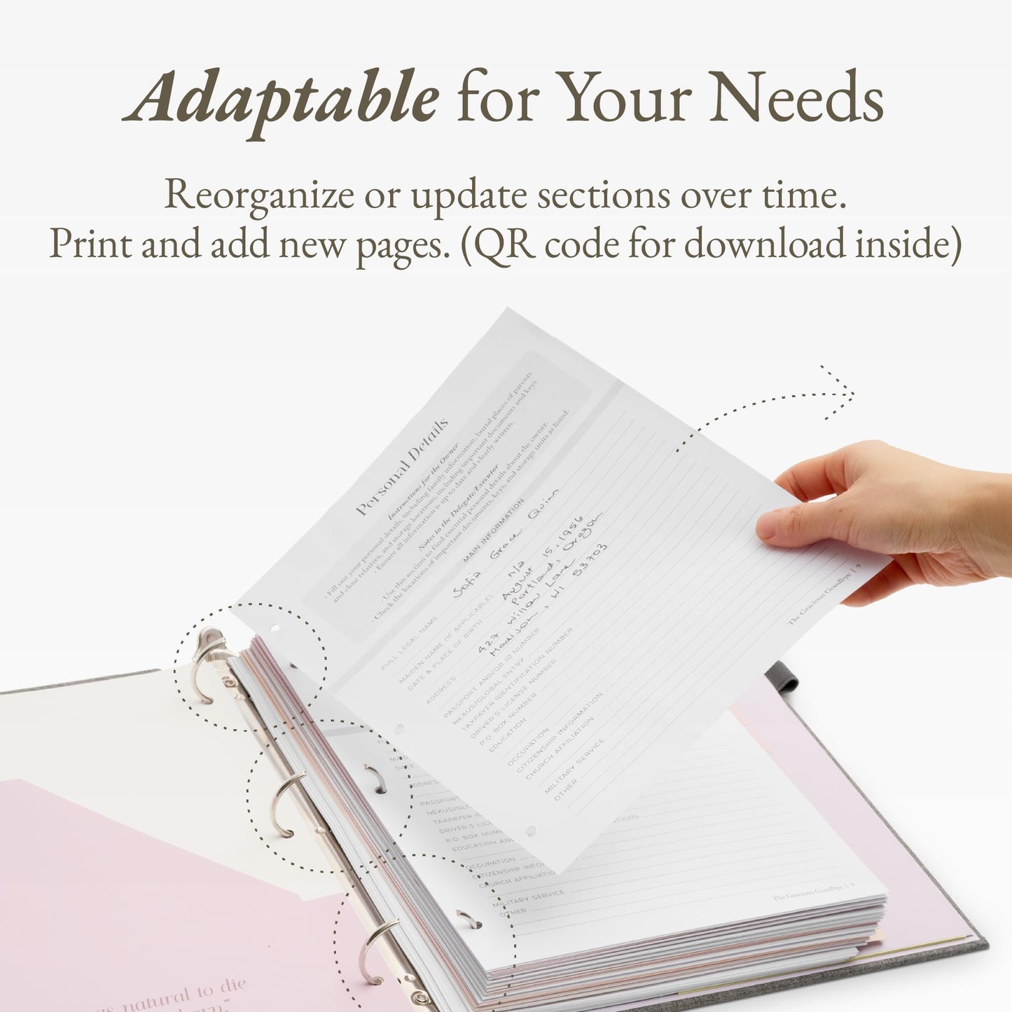 End-of-Life Planner: Gracious Goodbye โ Elegant Life Organizer for Final Wishes, Estate Planning, and Important Documents โFamily Emergency Documents