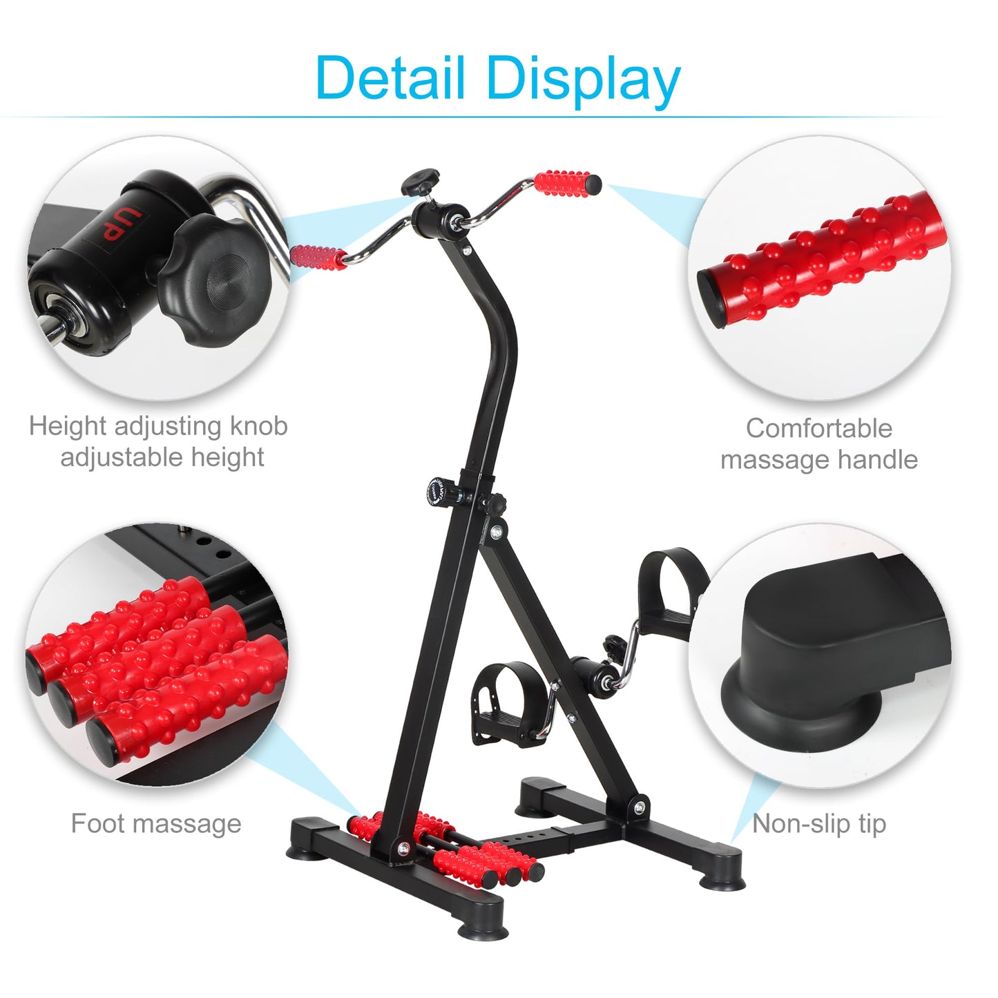 Pedal Exerciser Bike Hand Arm Leg and Knee Therapy