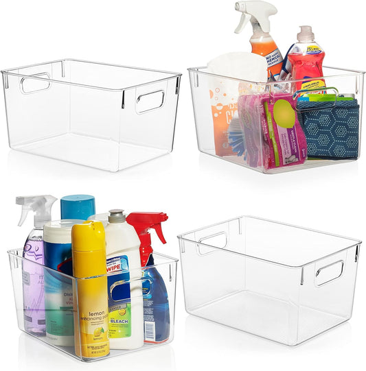 Clear Plastic Organizer Storage Bins