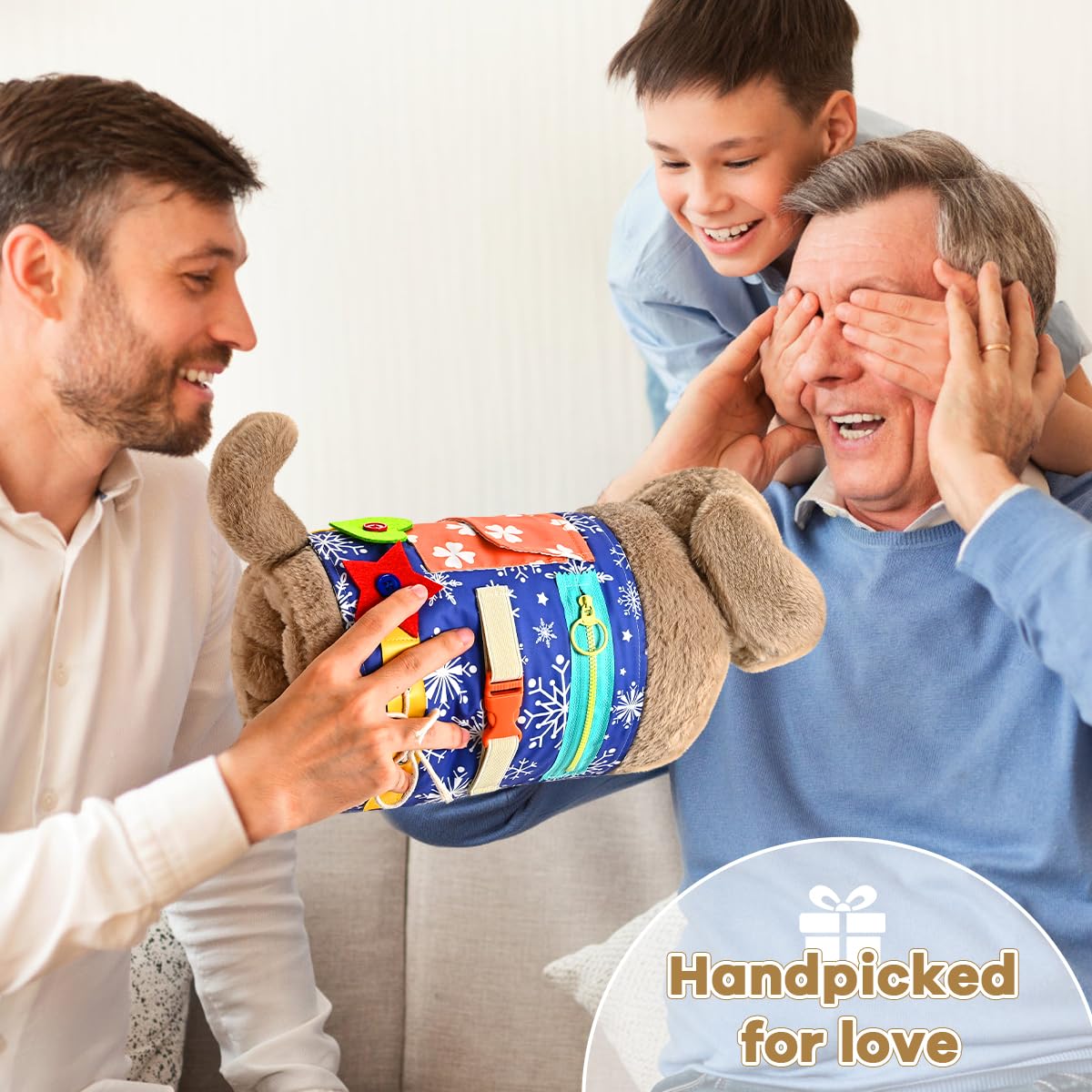 ALACCOM Fidget Blanket and Muff Dog for Adults with Dementia,Alzheimers Dementia Activities Products for Seniors and Elderly,Gift Game and Sensory Fidget Toys for Alzheimer’s or Dementia