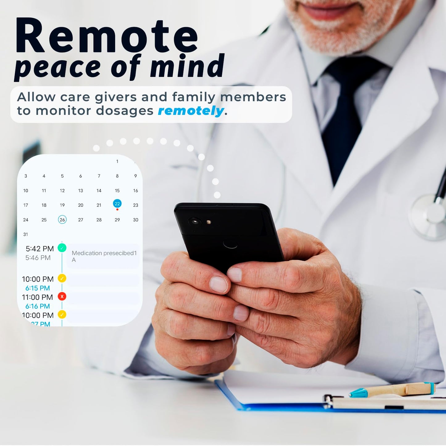 Smart Pill Dispenser Machine with Alarm + WiFi App Monitoring