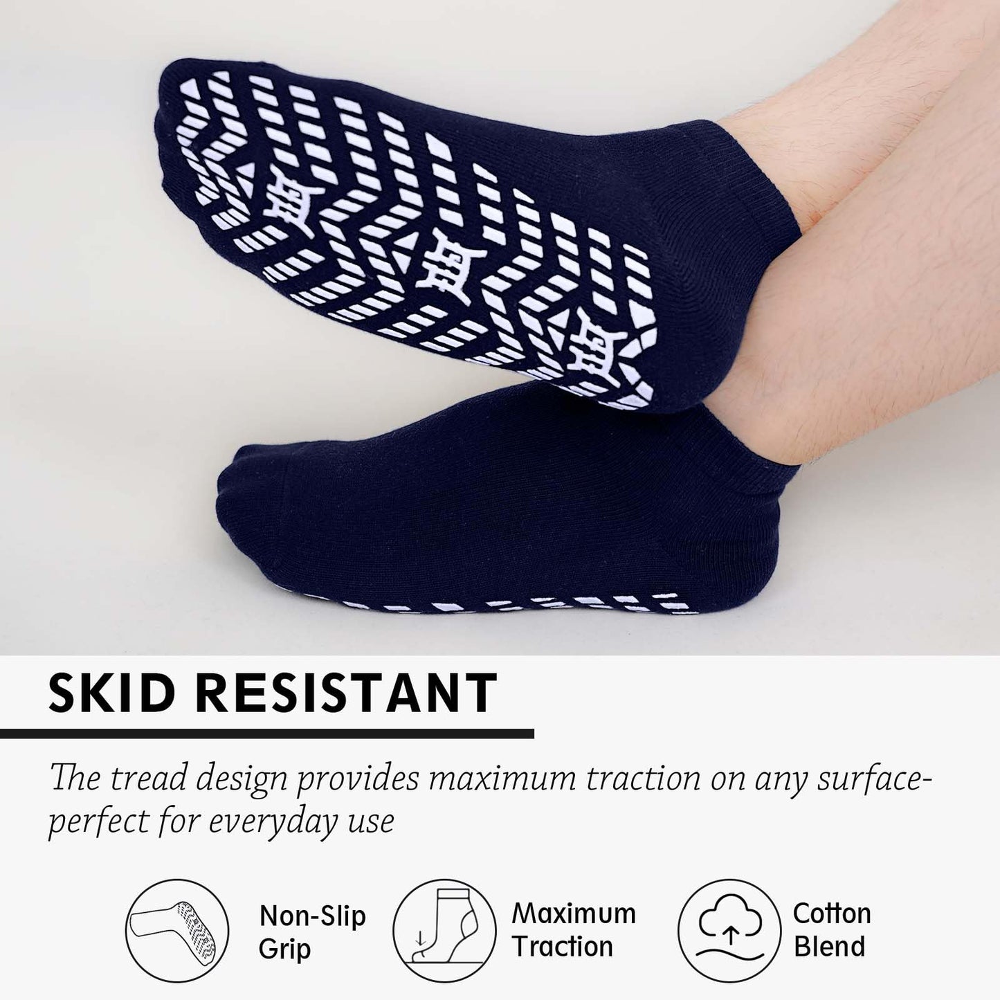 Non Slip Grip Socks for Men
