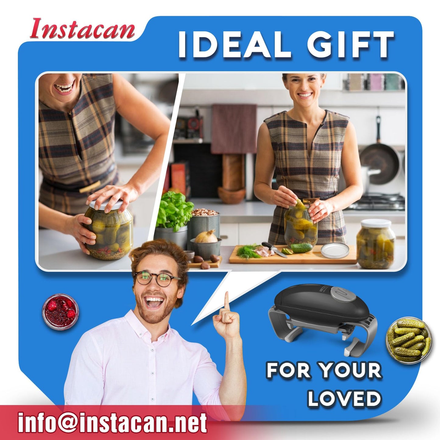 One Touch Electric Jar Opener