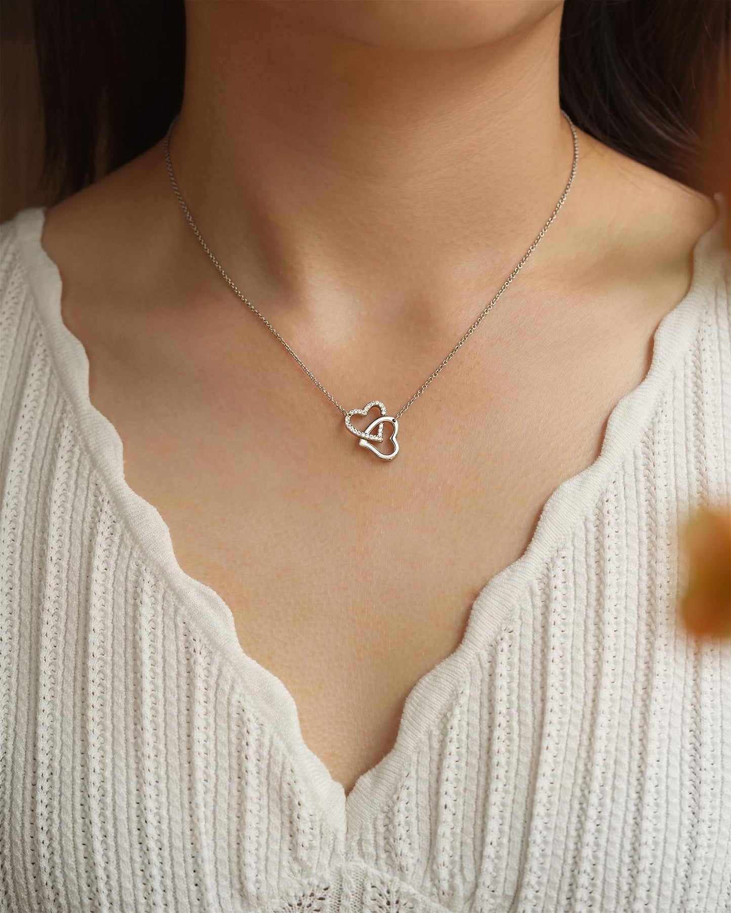MANVEN Gigi Gifts for Grandma Mothers Day Necklace Jewelry Gifts Nana Grandmother from Granddaughter Interlocking Heart Necklace