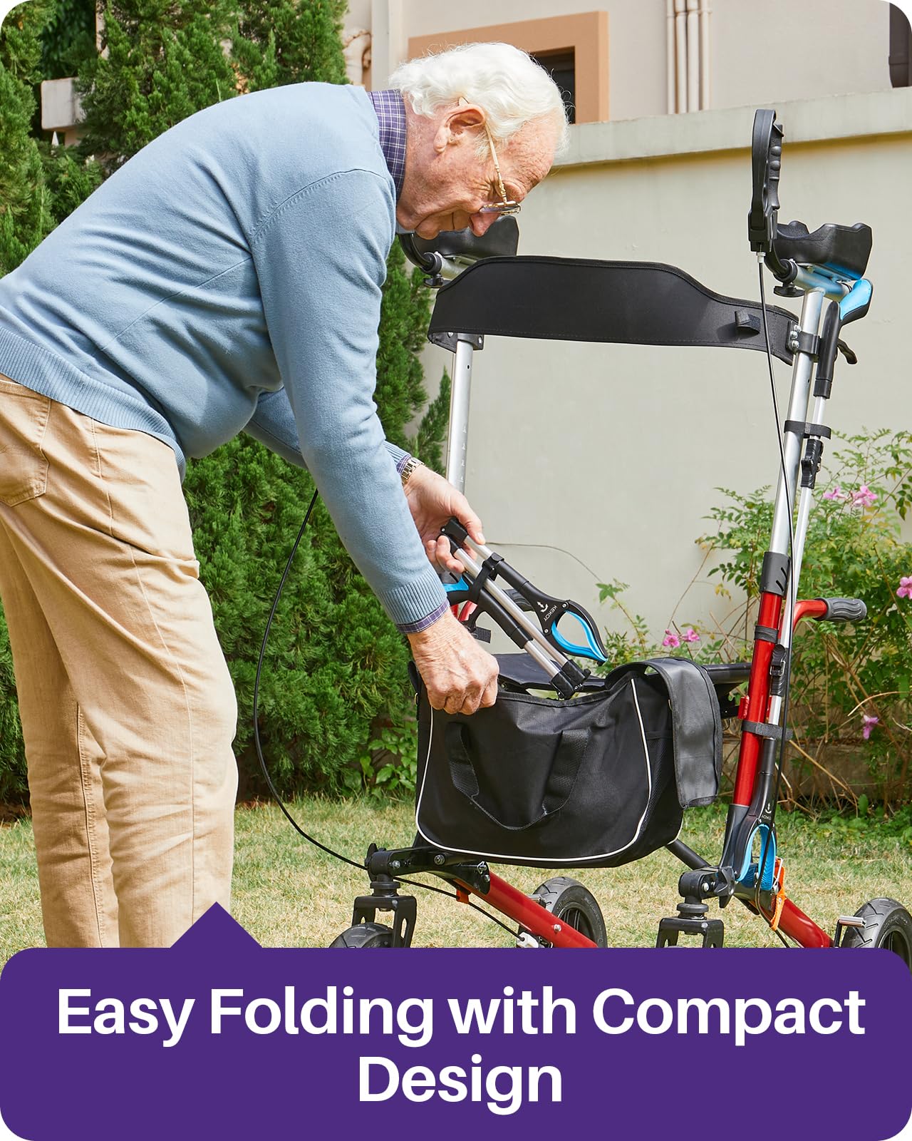 Kekoy 36inch Grabber Reacher Tool for Seniors, Foldable Reacher Grabbers Pickup Stick with Anti-Slip 360° Rotating Jaw, 4" Wide Extended Claw with Magnet for Disabled, After Surgery Recovery