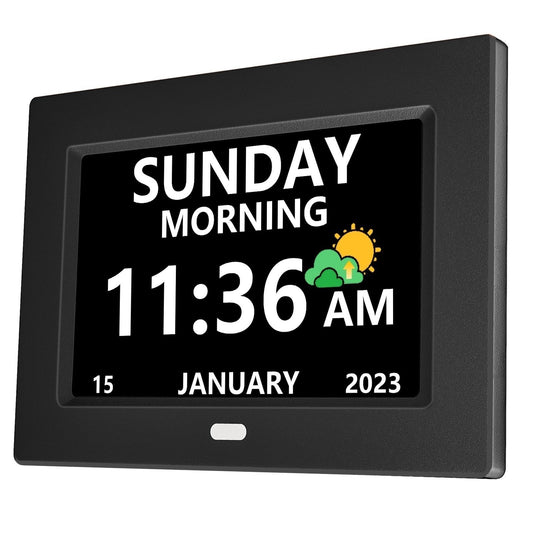 7 Inch Easy To Read Digital Clock with Day and Date