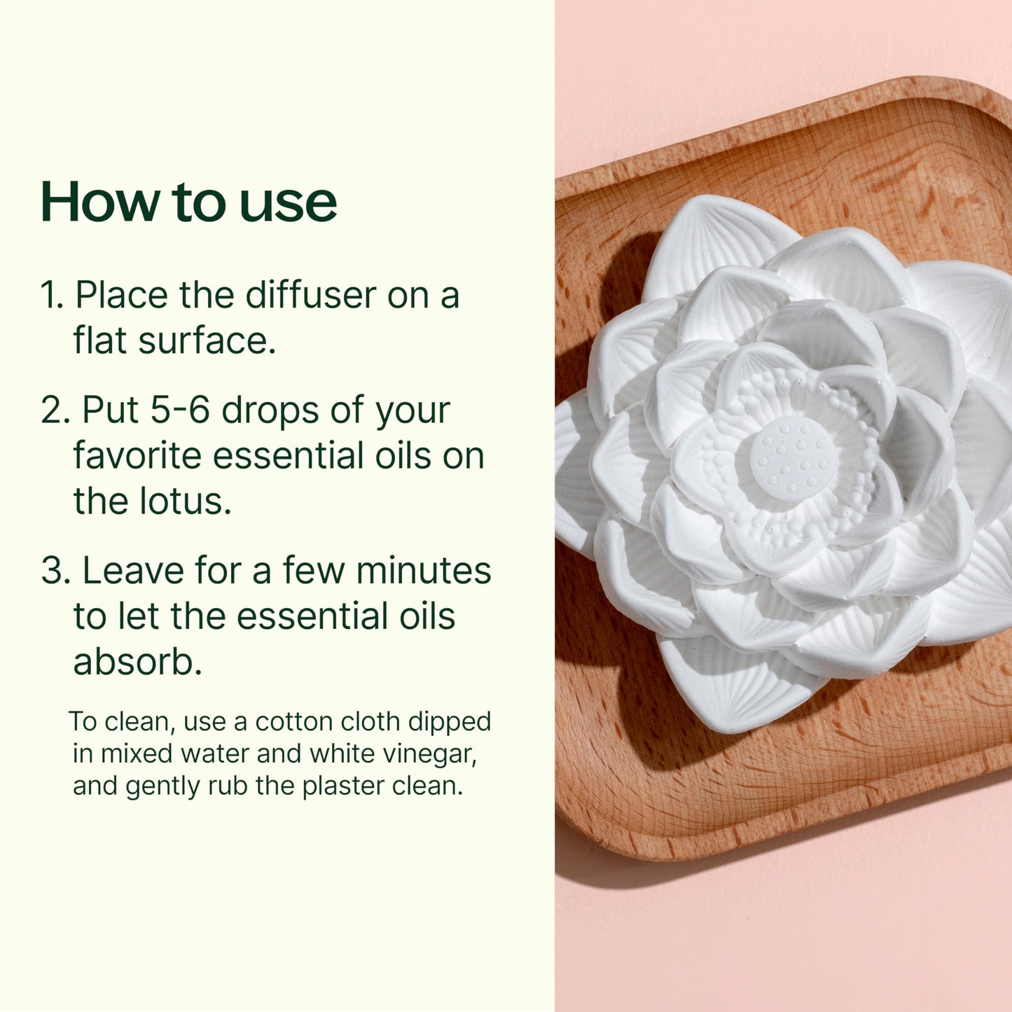 Passive Lotus Flower Aromatherapy Diffuser and Essential Oil Diffuser