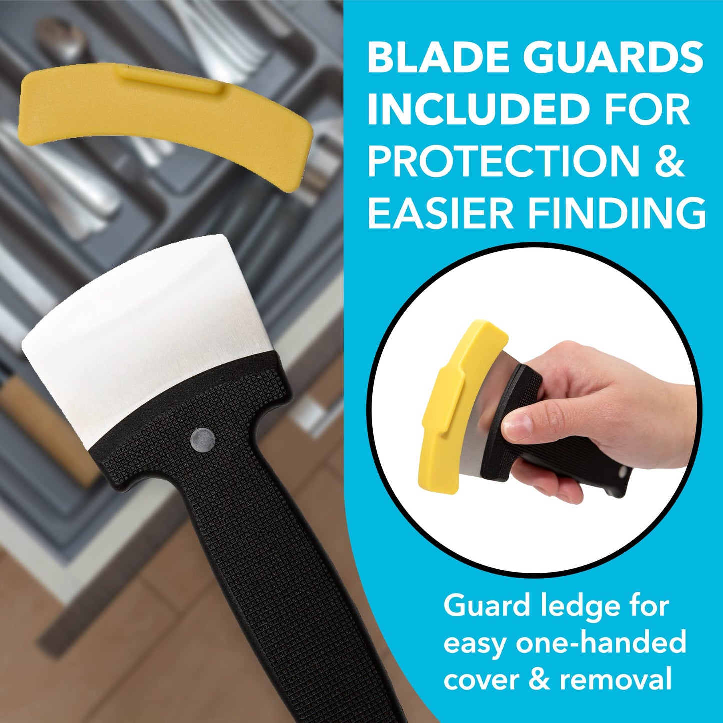 Extra Sharp Rocker Knife for One Handed Cutting -