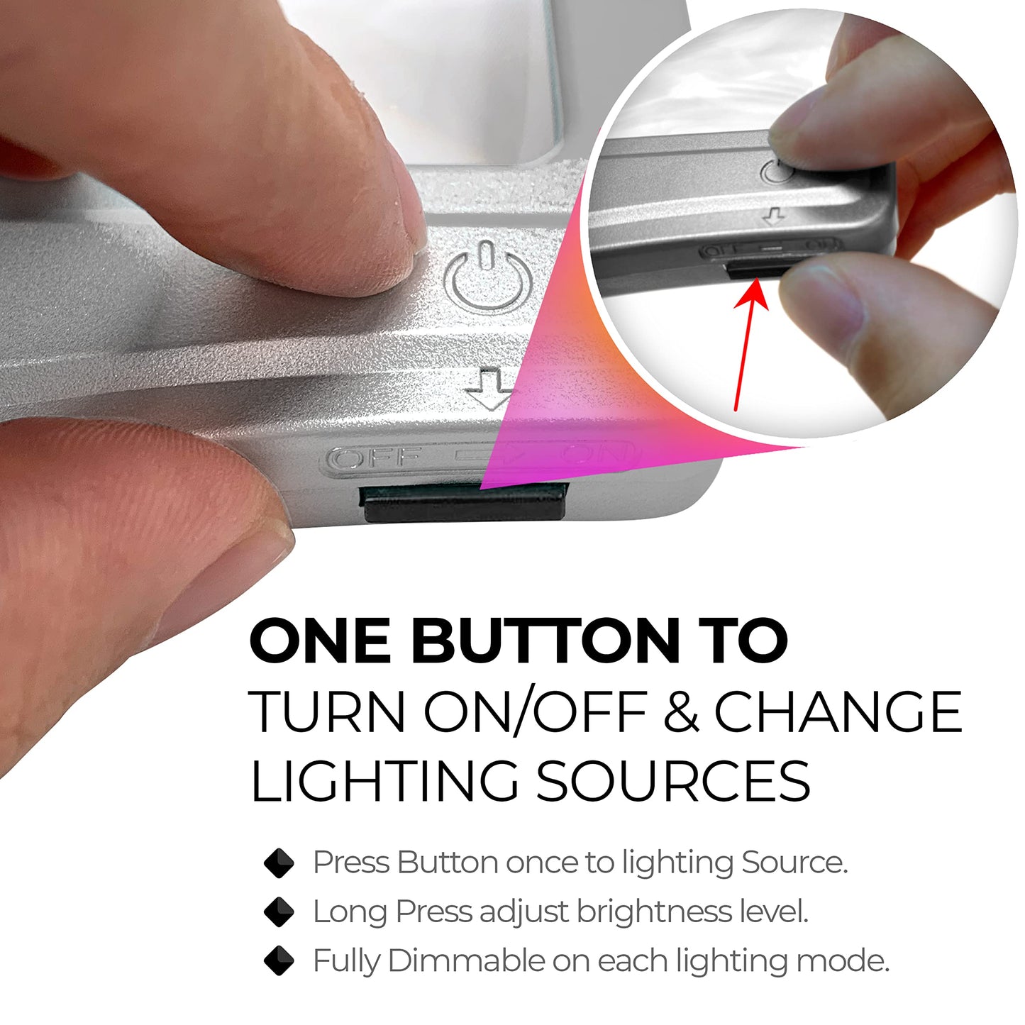 5X Large LED Page Magnifier for Reading with 3 Color Lighting Modes & Anti-Glare Lens