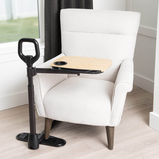 Able Life Able Tray Table, Adjustable Bamboo Swivel TV and Laptop Table