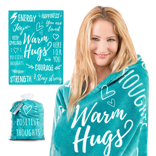 Fluffy Get Well Gift for Women & Men - Super Soft Hug Blanket
