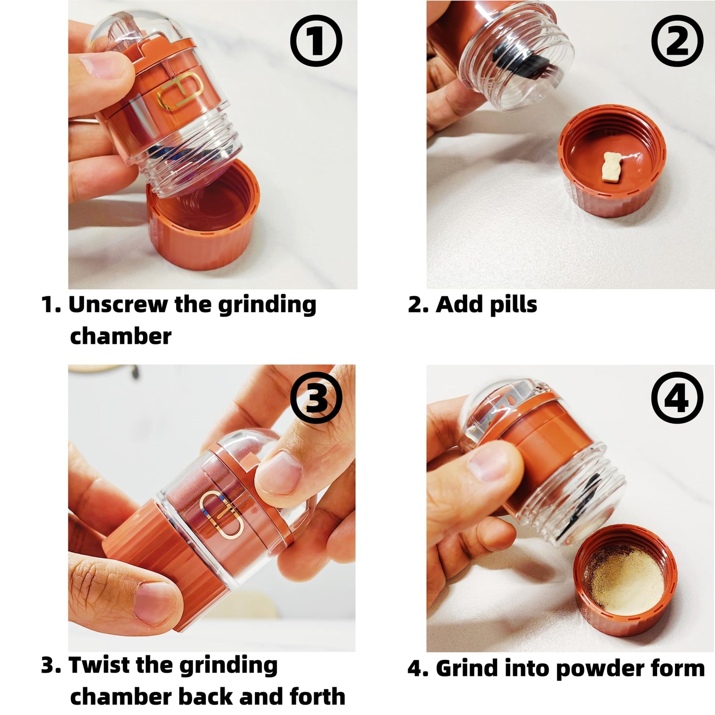 Premium Pill Crusher Cutter and Grinder for Fine Powder Perfect for Medicines Pets Easy to Use Smasher with Removable Cup Ideal for Pastillas Medicinas Efficient Moledor for Daily Medicine Management