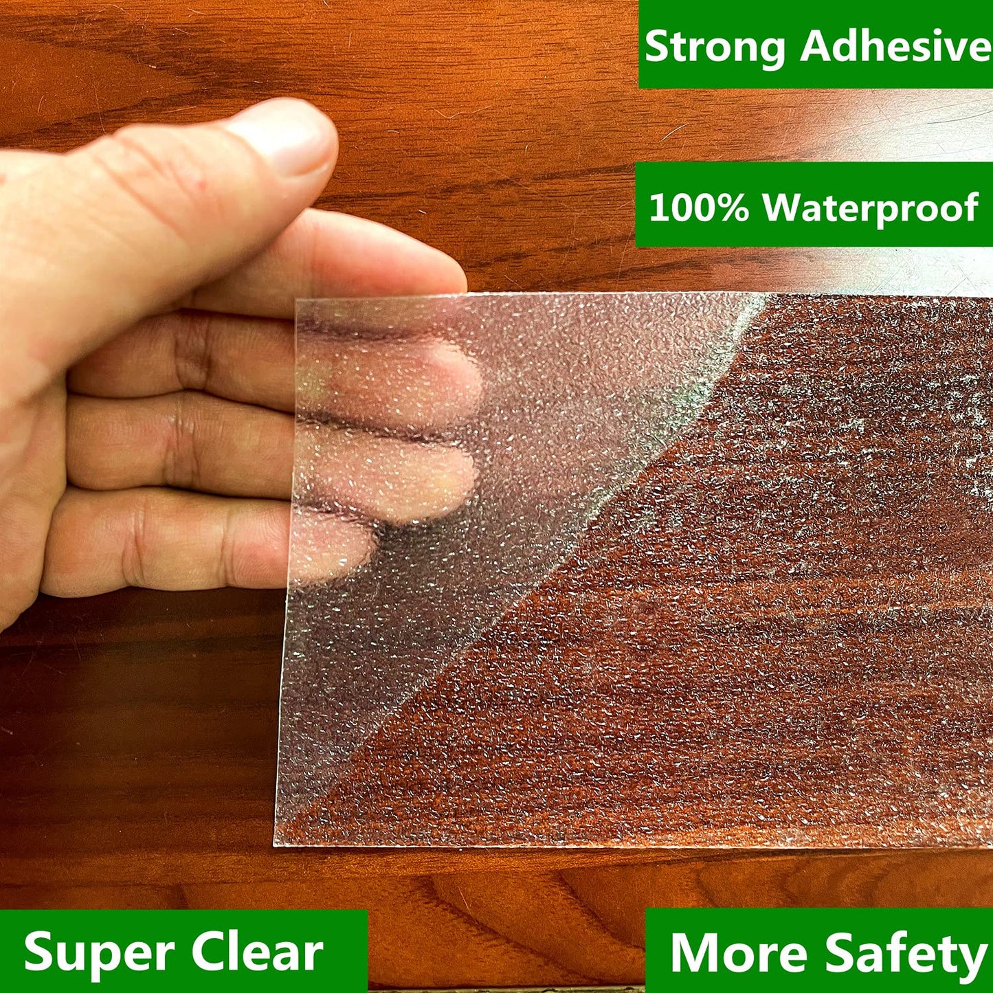 COSIMIXO 4" x 33Ft Clear Anti Slip Tape Waterprooft, Non-Slip Stair Treads Tape Traction, Boats, Stairs, Transparent, Soft, Comfortable for Bare feet