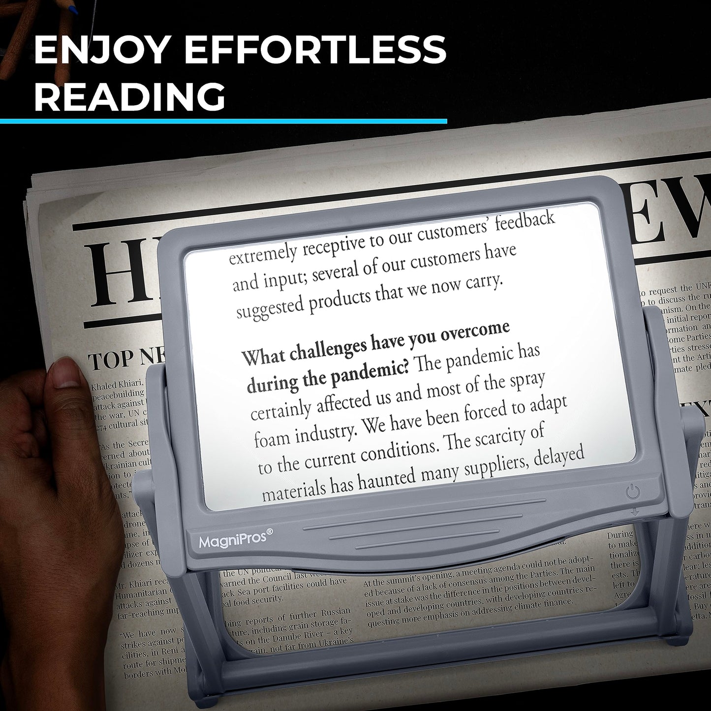 LED Page Magnifier (5X) with Stand