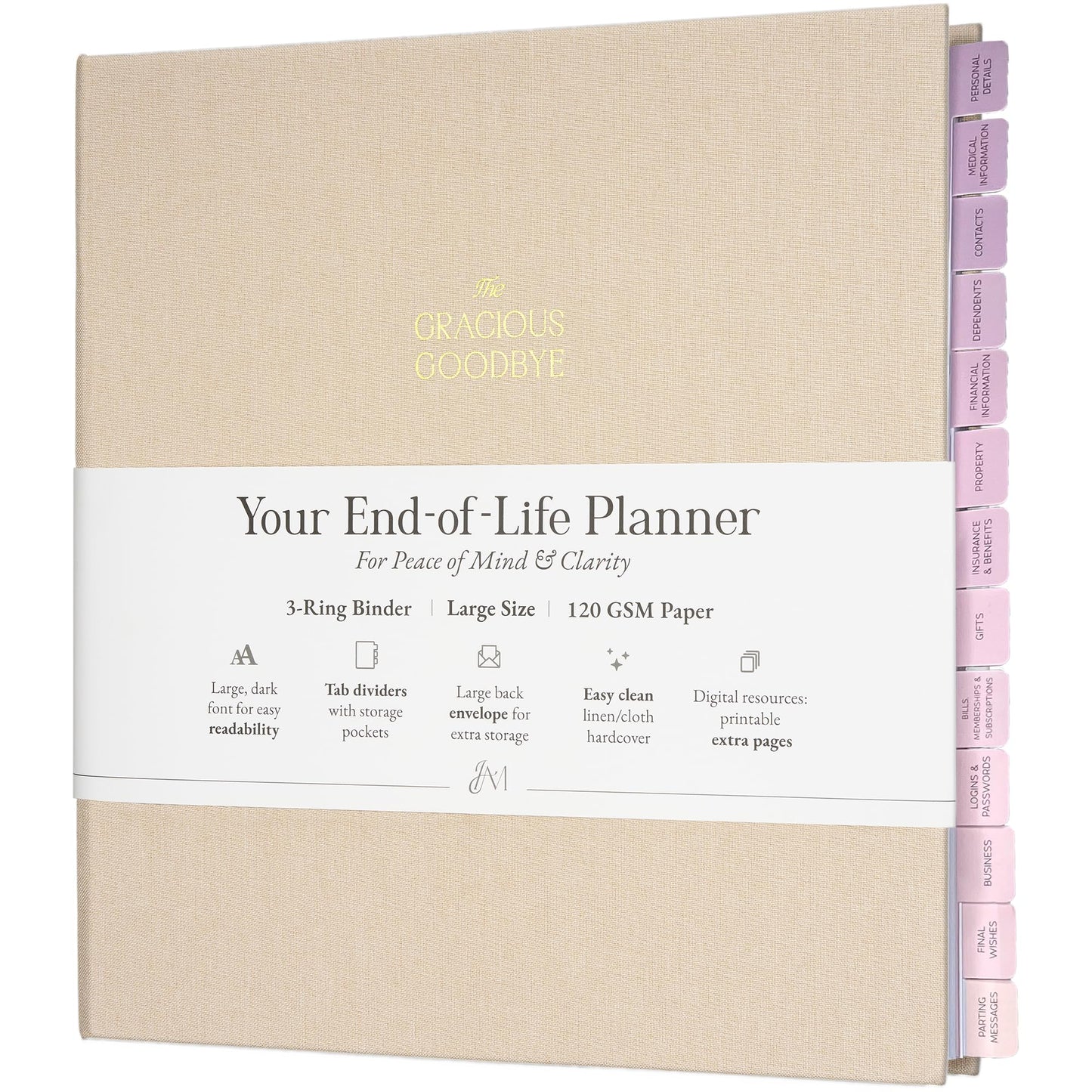 End-of-Life Planner: Gracious Goodbye โ Elegant Life Organizer for Final Wishes, Estate Planning, and Important Documents โFamily Emergency Documents
