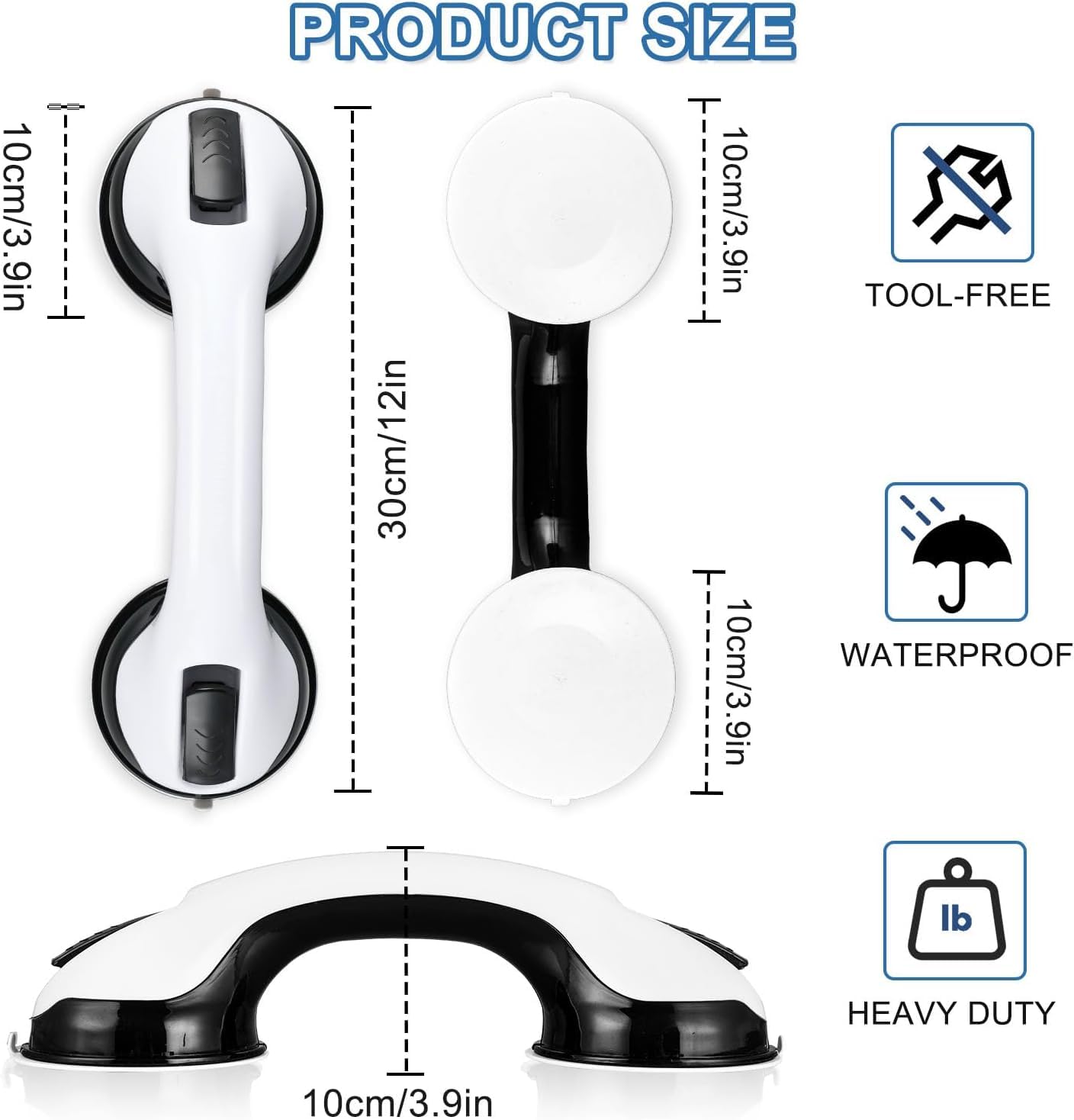 Suction Grab Bars for Bathtubs and Showers