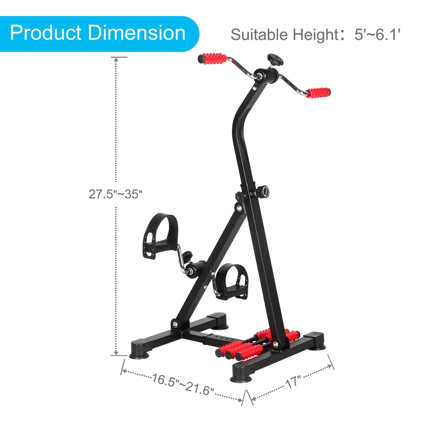 Pedal Exerciser Bike Hand Arm Leg and Knee Therapy