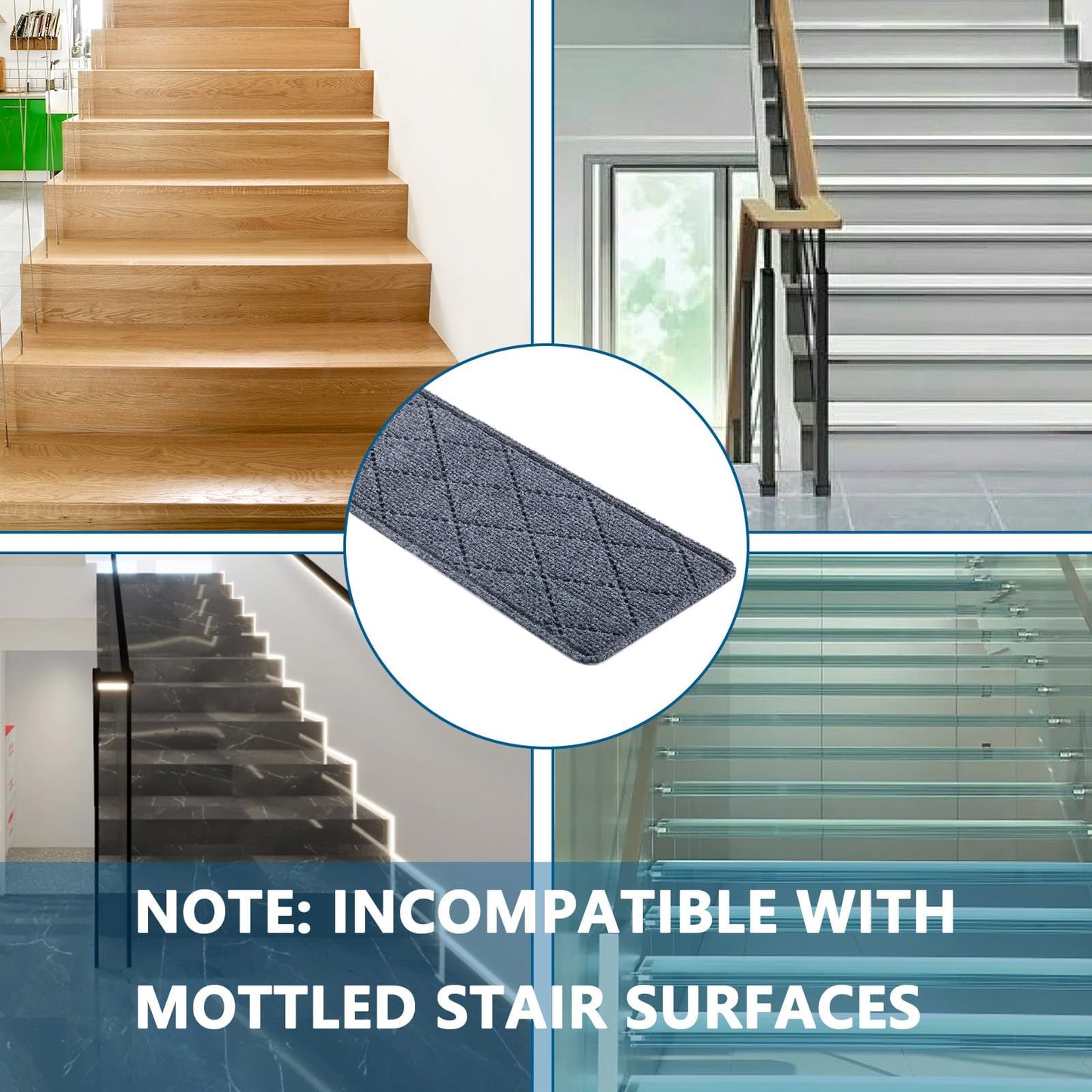 Stair Treads Non Slip for Wooden Steps Indoor