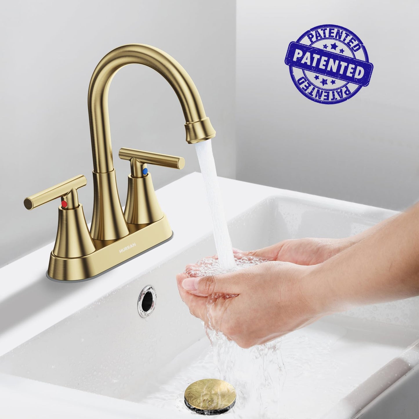 Brushed Gold Bathroom Sink Faucet