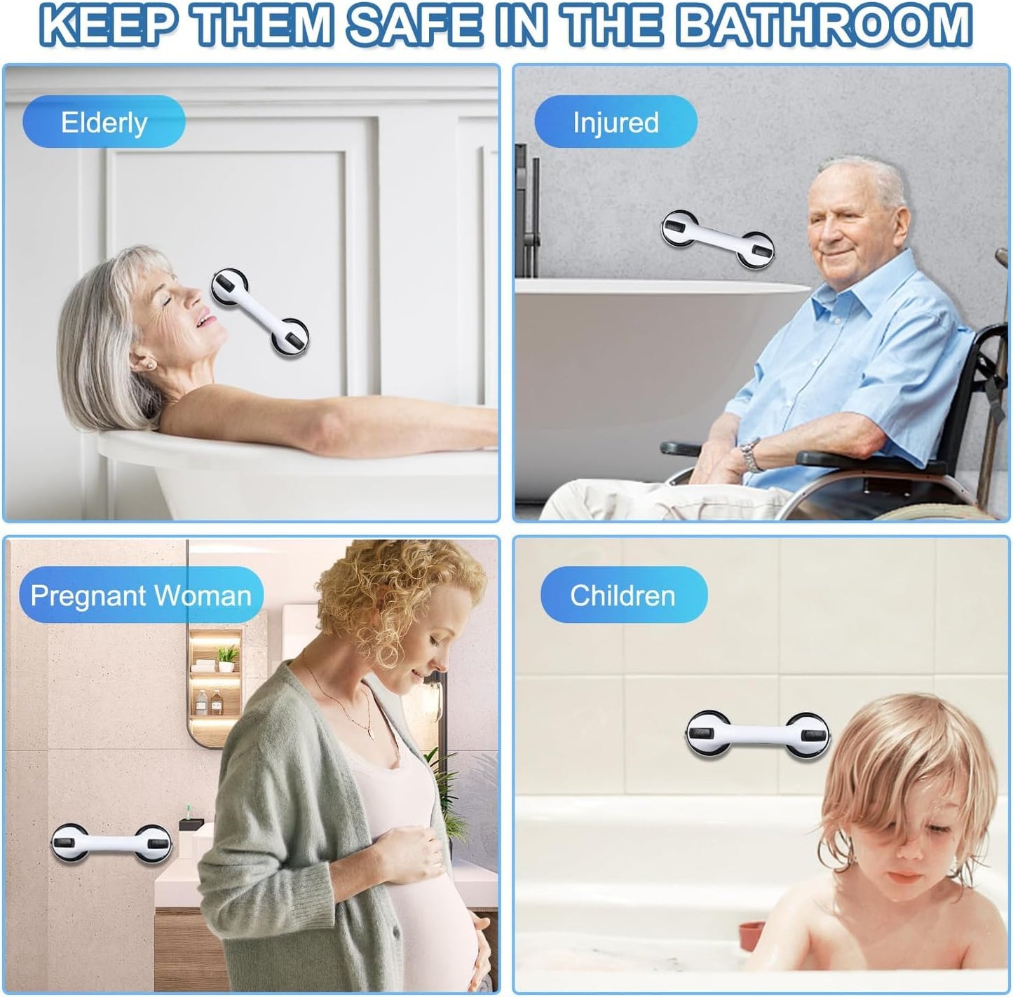 Suction Grab Bars for Bathtubs and Showers
