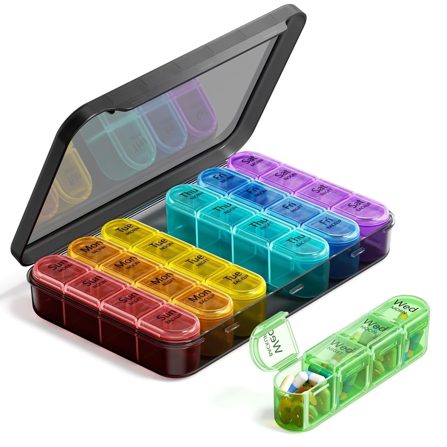 Weekly Pill Organizer 4 Times a Day