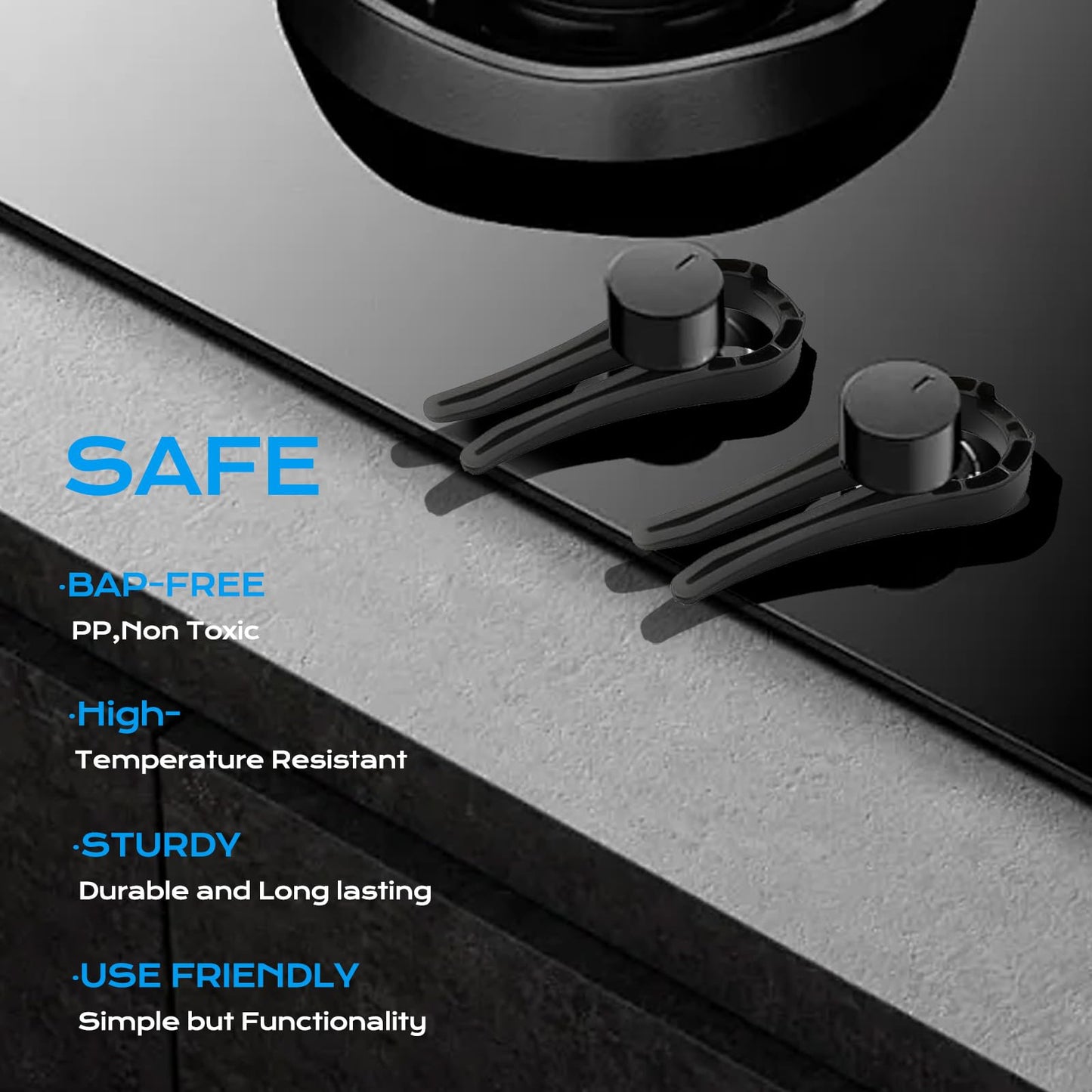Stove Knob Safety Covers for Child, Gas Stove Knob Locks (5 Pack)