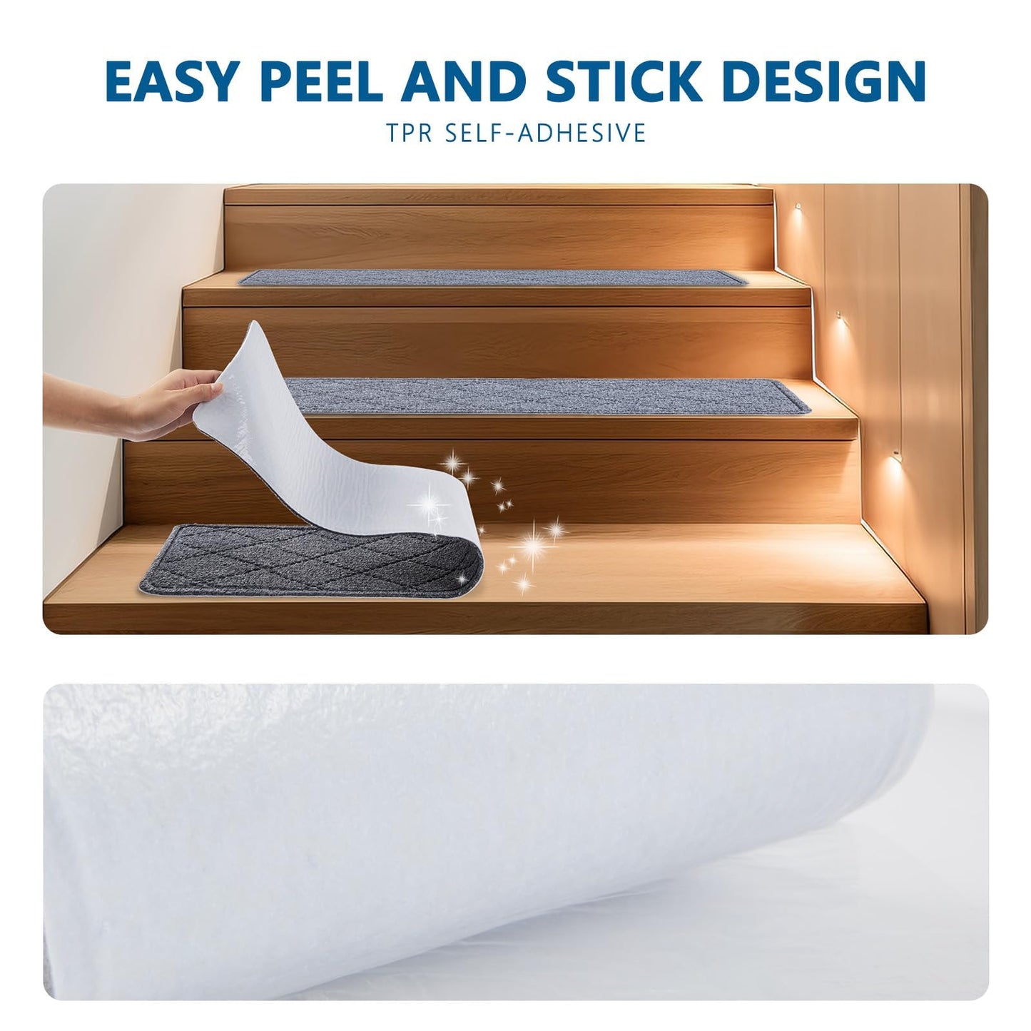 Stair Treads Non Slip for Wooden Steps Indoor